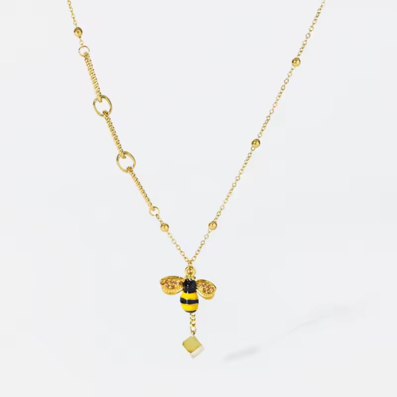 Collier Reine des abeilles en or 🐝